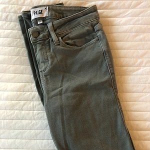 Paige Verdugo Ankle Size 26 Olive Jeans